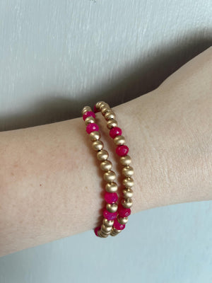 Fushia Bracelet Set