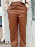 BALLARD LEATHER PANT TAN