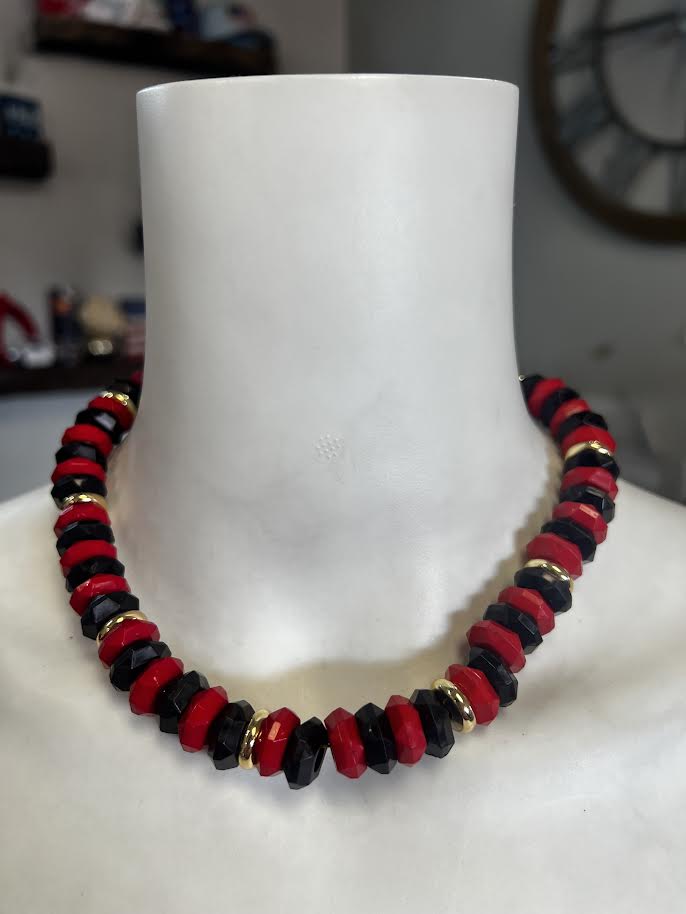 Michelle McDowell - Jovie Red and Black Necklace