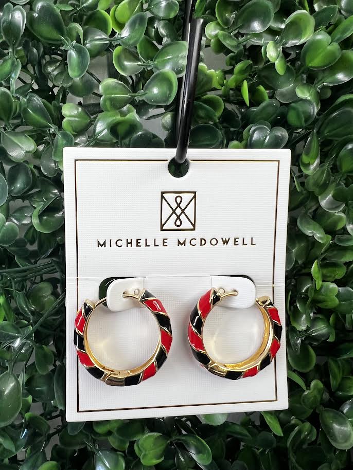 Michelle McDowell - Paisley Red and Black Earrings