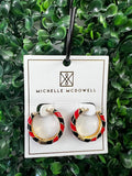 Michelle McDowell - Paisley Red and Black Earrings