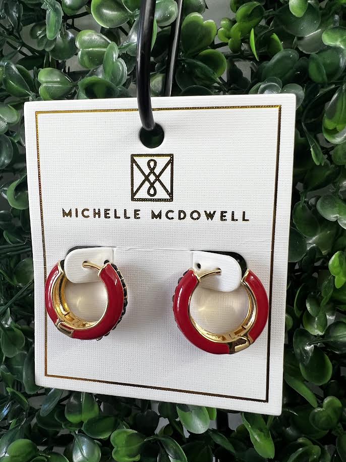 Michelle McDowell - Aviana Red and Black Earrings