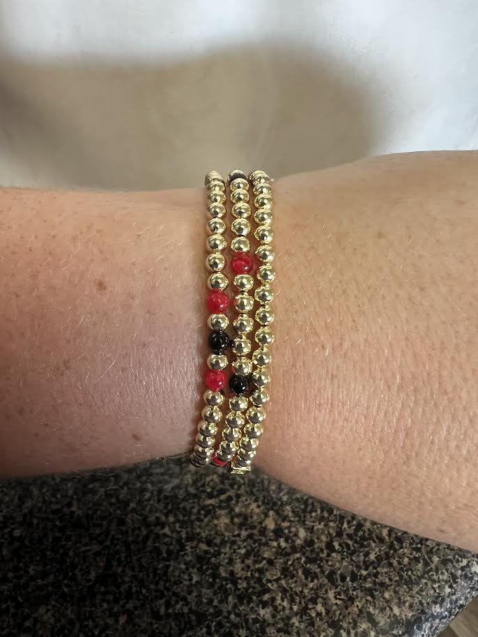 Michelle McDowell - Lidia Red and Black Bracelets