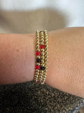 Michelle McDowell - Lidia Red and Black Bracelets
