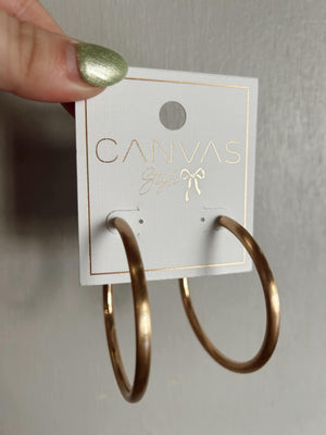 Ivy Gold Satin Hoops