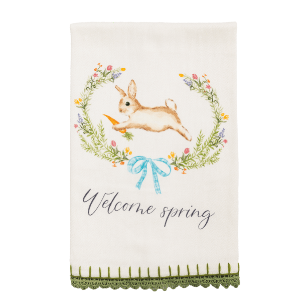 Mudpie - Welcome Spring Printed Towel