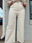 CRAWFORD WIDE LEG PANTS OFF WHITE