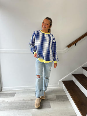 Blue Stripe Pullover