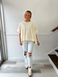 Cream Linen Top