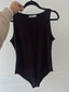 Black Sleeveless Bodysuit