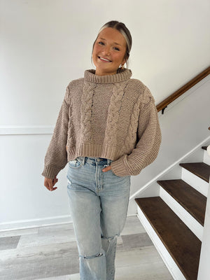 Tan Braid Sweater