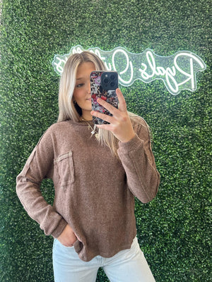 Mocha Ribbed Sweater