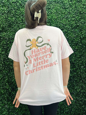 Pink Merry Little Christmas Tee