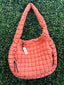 Coral Puffer Tote