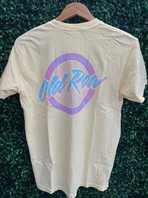 Old Row Circle Logo Pocket Tee (Pink/Light Blue/Yellow)