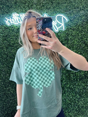 Checkered Clover Tee