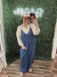 Knit Navy Jumpsuit