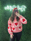 Heart Block Valentines Sweater