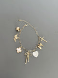 Bow Chunky Charm Bracelet