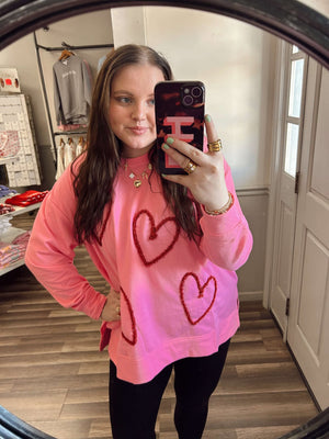 Fuzzy Heart Sweatshirt