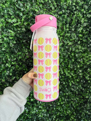 Softball & Bows Flip + Sip 36oz