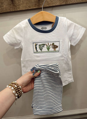 Fishing Smocked Short Set