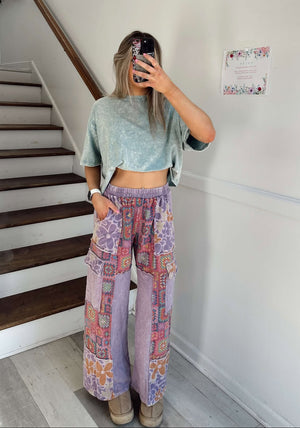 Boho Floral Pants