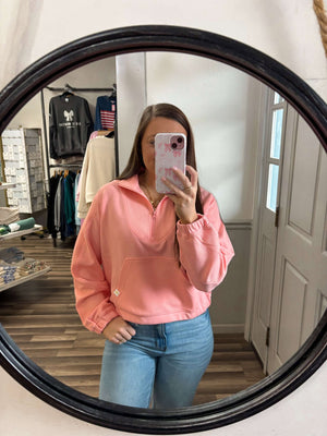 Coral Half Zip