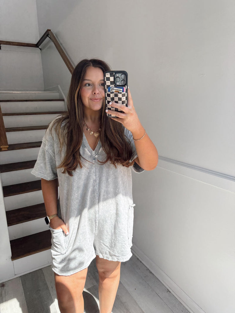Grey Acid Tee Romper