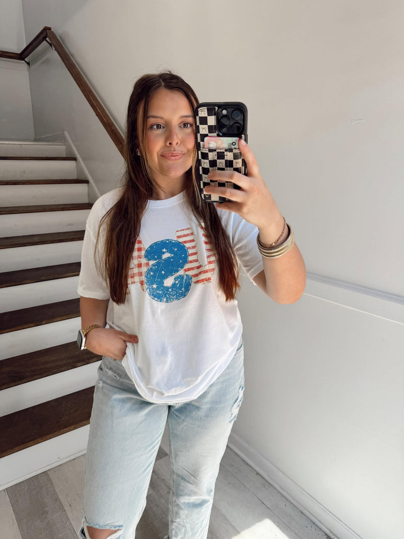 USA Quilted Graphic Tee