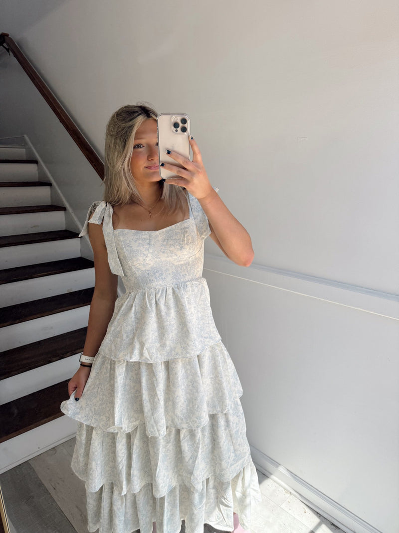 Floral Blue maxi dress