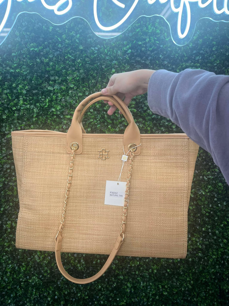 Melissa Tote Bag- Natural Tan