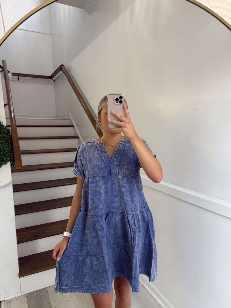 Deep Ocean Gauze Dress