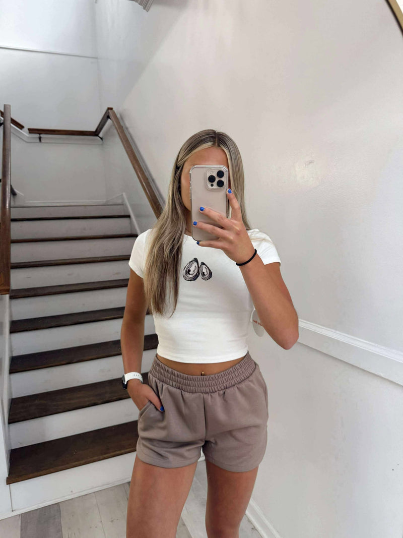 COCO SCUBA ELASTIC WAISTBAND SHORTS