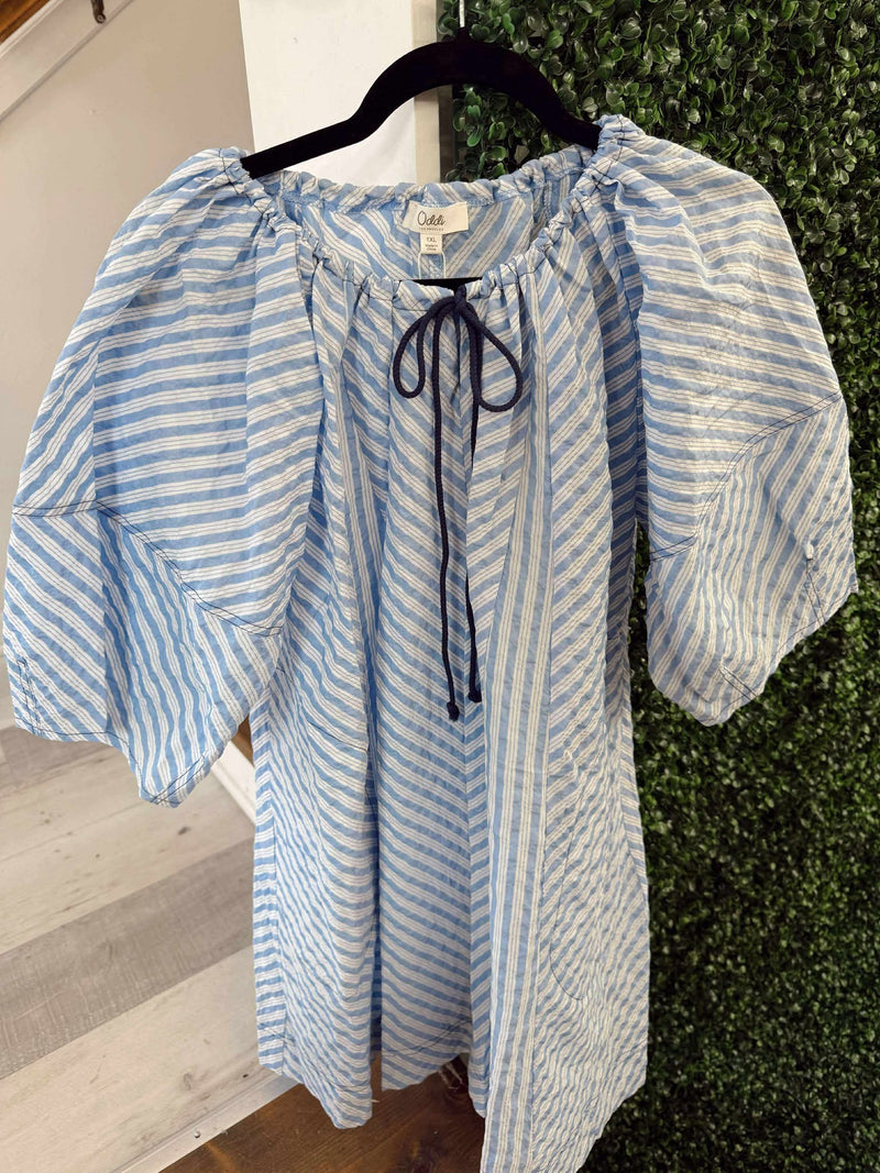 Plus Blue Stripe Romper