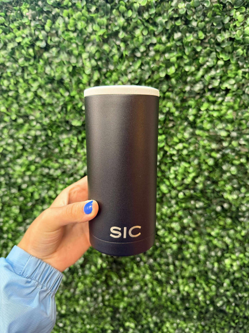 SIC Matte Black Skinny can coozie