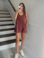 Plum Atheletic Dress/ Romper