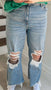 Frayed Light Wash Jeans