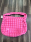 Hot pink puffer tote