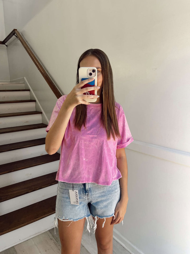 Lilac Acid Cropped Tee