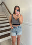 Black Striped Tank