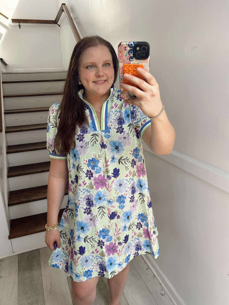 MINTY FLORAL DRESS