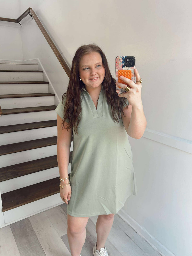 SAGE COMFY DRESS
