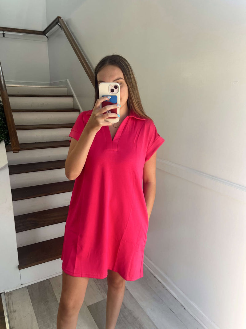 FUCHSIA COMFY DRESS