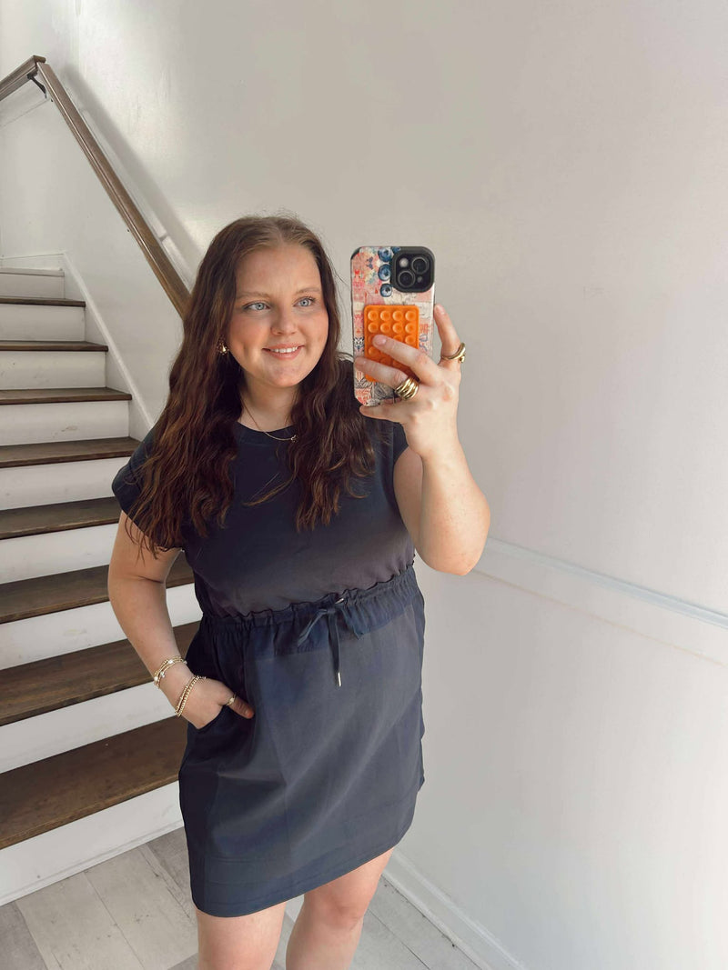 sporty navy dress