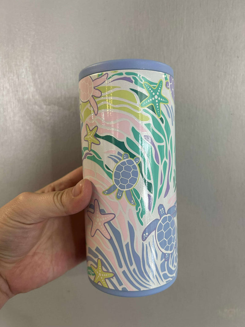 Sea Swirl Skinny Can Cooler 12oz