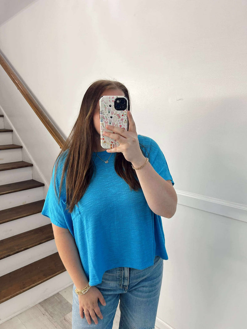 Sky Blue Sweater Top