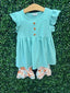 Kids sage floral set