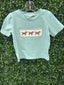 Kids mint hunting puppy tee