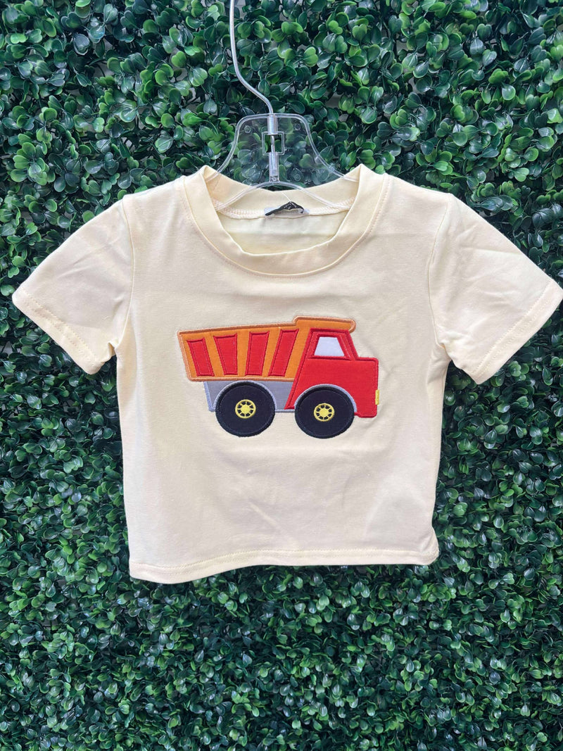 Kids yellow truck tee